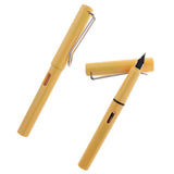 Max 2x Fountain Ink Pen Nib Pen Calligraphy Office School Stationery yellow