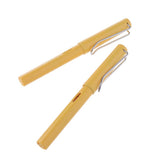 Max 2x Fountain Ink Pen Nib Pen Calligraphy Office School Stationery yellow