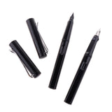 Max 2x Fountain Ink Pen Nib Pen Calligraphy Office School Stationery black