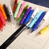 Max 2x Fountain Ink Pen Nib Pen Calligraphy Office School Stationery black