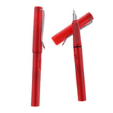 Max 2x Fountain Ink Pen Nib Pen Calligraphy Office School Stationery red