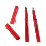 Max 2x Fountain Ink Pen Nib Pen Calligraphy Office School Stationery red