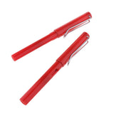 Max 2x Fountain Ink Pen Nib Pen Calligraphy Office School Stationery red