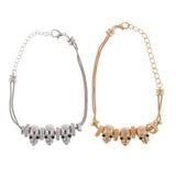 Max New Gold-plated Skull Bracelets Gothic