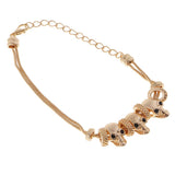 Max New Gold-plated Skull Bracelets Gothic