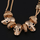 Max New Gold-plated Skull Bracelets Gothic