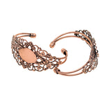 Max 2 Pieces 25.4mm Blank Oval Cabochon Bezel Setting DIY Bracelet Bangle Bronze