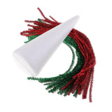 Max 20cm DIY Christmas Tree Styrofoam Foam and 40 Pieces Red Green Tinsel Stems