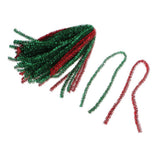 Max 20cm DIY Christmas Tree Styrofoam Foam and 40 Pieces Red Green Tinsel Stems