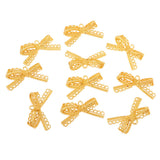 Maxbell 10pcs alloy bowknot jewelry making findings charms DIY crafts gold