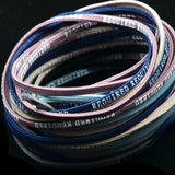 Max Printed English 3mm Flat Hair Rope Band Mixed Color