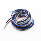 Max Printed English 3mm Flat Hair Rope Band Mixed Color