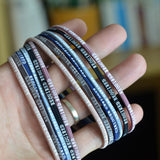 Max Printed English 3mm Flat Hair Rope Band Mixed Color