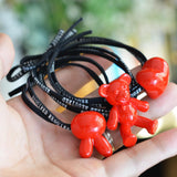 Max Printed English 3mm Flat Hair Rope Band Mixed Color