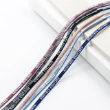 Max Printed English 3mm Flat Hair Rope Band Mixed Color