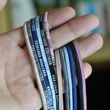 Max Printed English 3mm Flat Hair Rope Band Mixed Color