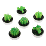 Max 6 Pieces Cactus Tealight Candles Handmade Delicate Succulent Cactus Candles
