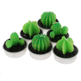 Max 6 Pieces Cactus Tealight Candles Handmade Delicate Succulent Cactus Candles
