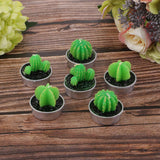 Max 6 Pieces Cactus Tealight Candles Handmade Delicate Succulent Cactus Candles