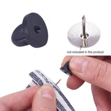 Max 200 Pieces PVC Rubber Pin Backs Pin Keepers for Tie Tack/ Lapel Pin Black