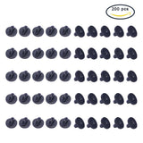 Max 200 Pieces PVC Rubber Pin Backs Pin Keepers for Tie Tack/ Lapel Pin Black