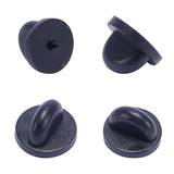 Max 200 Pieces PVC Rubber Pin Backs Pin Keepers for Tie Tack/ Lapel Pin Black