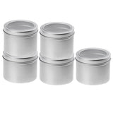 Max 5Pcs Aluminum Tin Storage Pot Candles Salves Containers Screw Lid 100ml