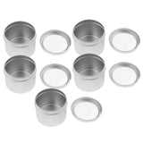 Max 5Pcs Aluminum Tin Storage Pot Candles Salves Containers Screw Lid 100ml