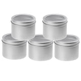 Max 5Pcs Aluminum Tin Storage Pot Candles Salves Containers Screw Lid 100ml