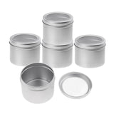 Max 5Pcs Aluminum Tin Storage Pot Candles Salves Containers Screw Lid 100ml