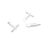 Max 20 Pieces Silverwhite DIY Cufflink Findings Cuff Link Blanks Backs Pad Base