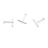 Max 20 Pieces Silverwhite DIY Cufflink Findings Cuff Link Blanks Backs Pad Base