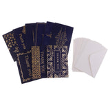 Max 9pcs golden stamping christmas wish card greeting card thank you card