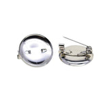 Max 100 Pieces Brooch Blank Lapel Pin Badge Base Pin-Back Button Base 23MM Iron