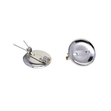 Max 100 Pieces Brooch Blank Lapel Pin Badge Base Pin-Back Button Base 23MM Iron