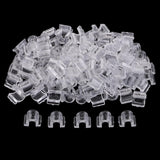 Max 100pcs Clear Rubber Band Ponyholder Beads Setting Findings Square 8x9x12mm