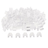 Max 100pcs Clear Rubber Band Ponyholder Beads Setting Findings Square 8x9x12mm