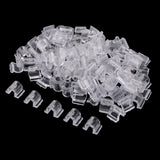 Max 100pcs Clear Rubber Band Ponyholder Beads Setting Findings Square 8x9x12mm