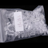 Max 100pcs Clear Rubber Band Ponyholder Beads Setting Findings Square 8x9x12mm