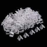 Max 100pcs Clear Rubber Band Ponyholder Beads Setting Findings Square 8x9x12mm