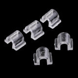 Max 100pcs Clear Rubber Band Ponyholder Beads Setting Findings Square 8x9x12mm
