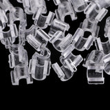 Max 100pcs Clear Rubber Band Ponyholder Beads Setting Findings Square 8x9x12mm