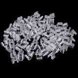 Max 100pcs Clear Rubber Band Ponyholder Beads Setting Findings Square 8x9x12mm