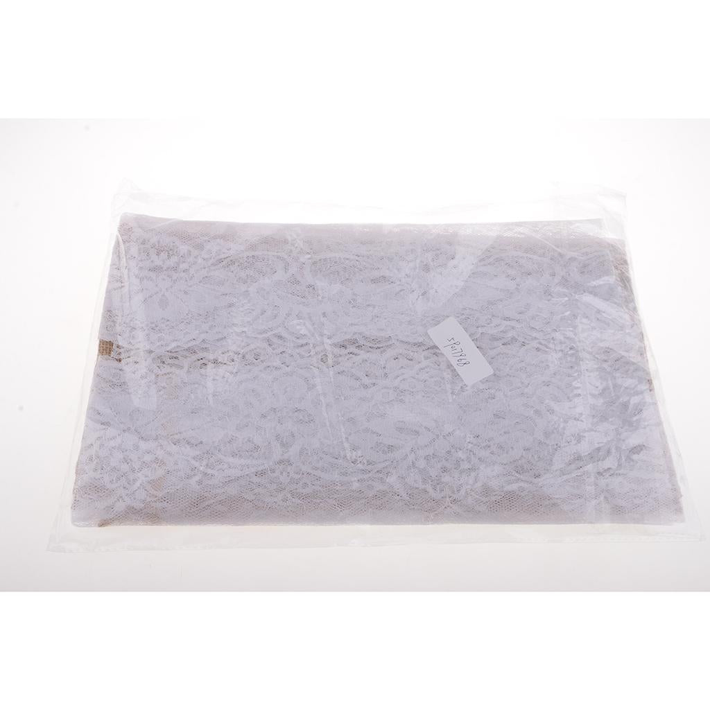 Max Rectangle Burlap Lace Hessian Table Runner Tablecloth for Wedding Party XMAS
