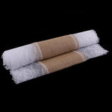 Max Rectangle Burlap Lace Hessian Table Runner Tablecloth for Wedding Party XMAS