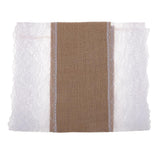 Max Rectangle Burlap Lace Hessian Table Runner Tablecloth for Wedding Party XMAS