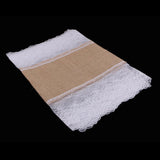 Max Rectangle Burlap Lace Hessian Table Runner Tablecloth for Wedding Party XMAS