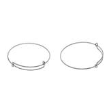 Max 12pcs 66mm adjustable Bangle Bracelet Blank Base for jewelry making  silver