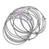 Max 12pcs 66mm adjustable Bangle Bracelet Blank Base for jewelry making  silver