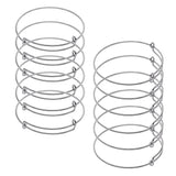 Max 12pcs 66mm adjustable Bangle Bracelet Blank Base for jewelry making  silver